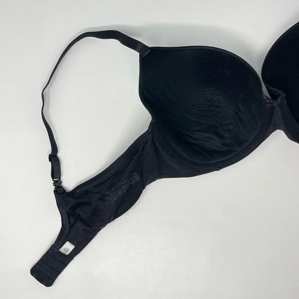 Auden Bra The Icon Underwire Lined T-shirt Full Coverage Black Women’s Size 38C - Picture 6 of 7